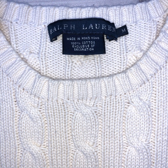 RALPH LAUREN CREAM COLORED WOMENS SWEATER - Picture 4 of 6